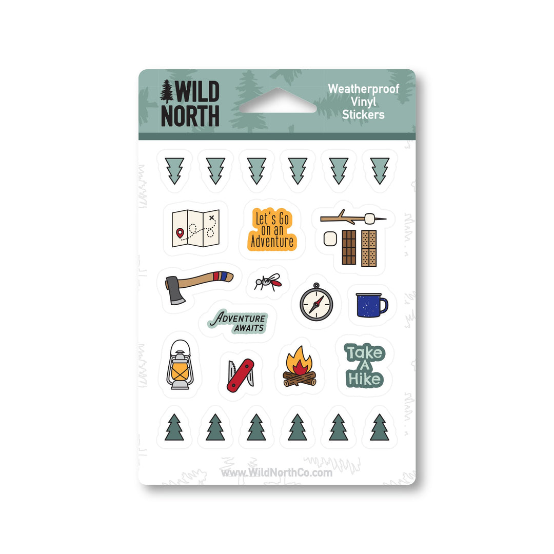 Mini Camping Gear Sticker Sheet