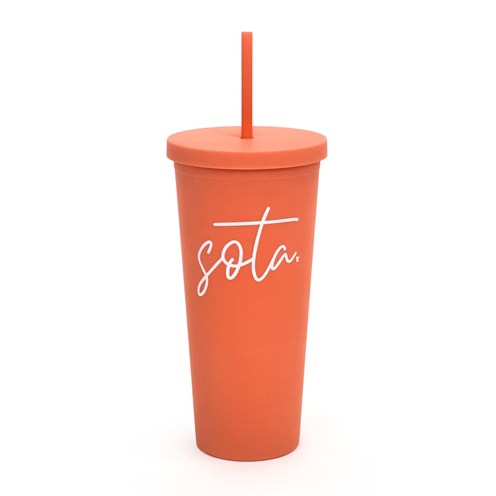 Minnesota Acrylic Straw Tumbler - Coral