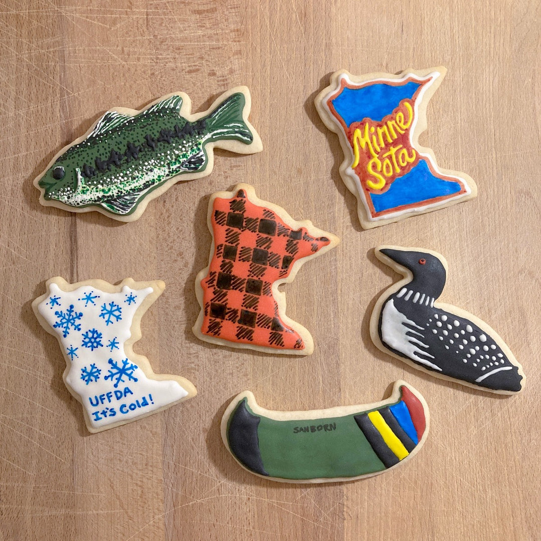 Decorated Minnesota Theme Cookies