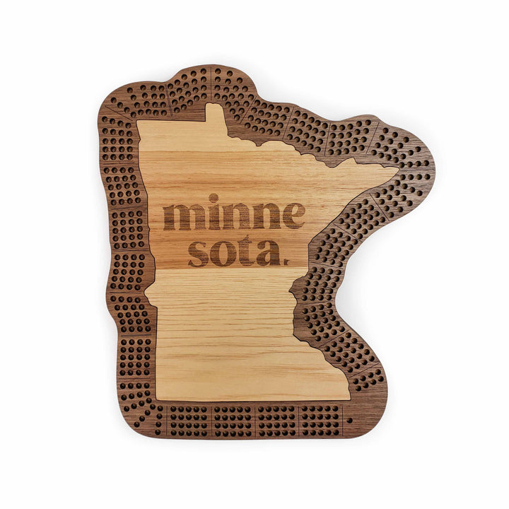 4-player Minnesota shaped cribbage board