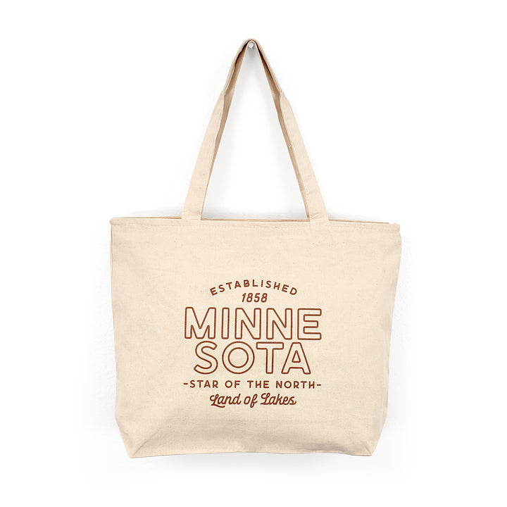 Land of Lakes Zipper Tote Bag