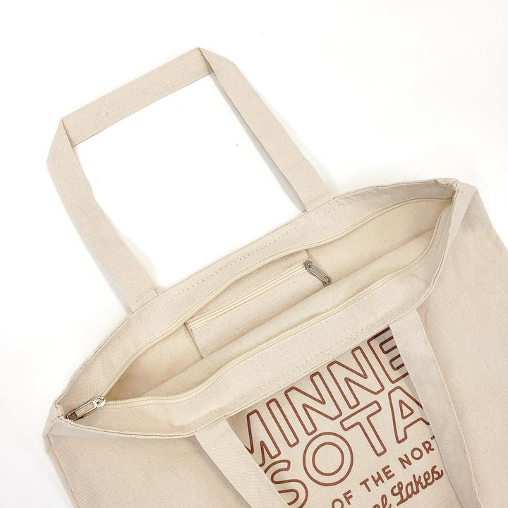 Land of Lakes Zipper Tote Bag