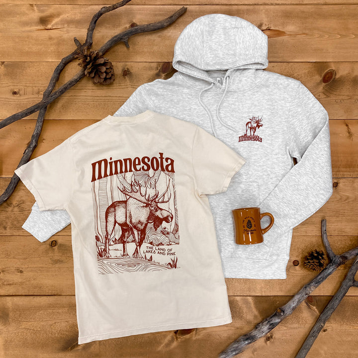 Minnesota Vintage Moose Hoodie