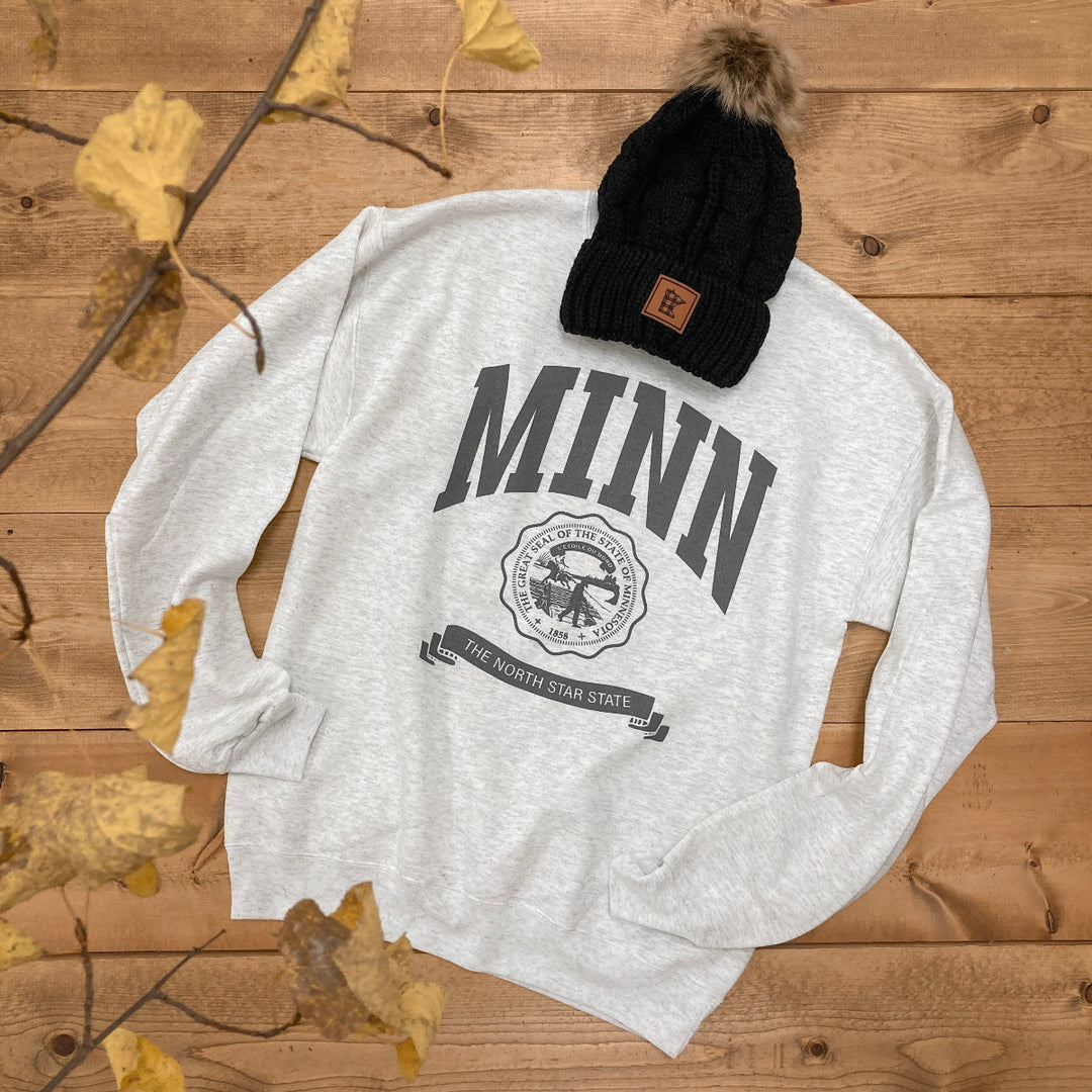 Minnesota Retro Varsity Crewneck Sweatshirt