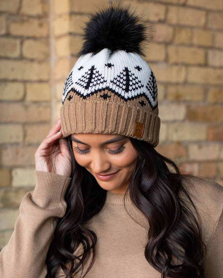 Nordic Fur Pom Hat - Tan