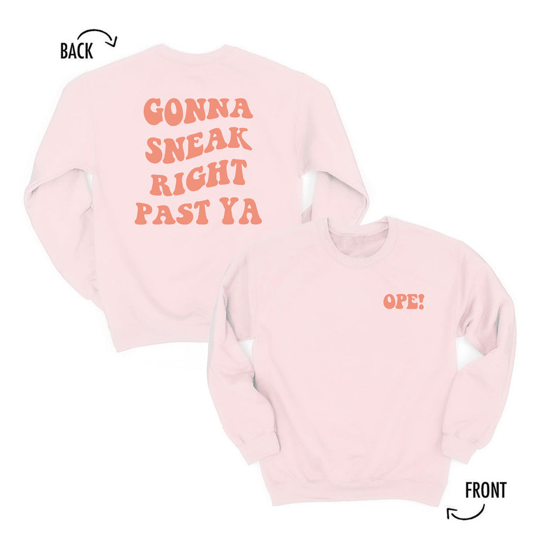 "Ope! Just gunna sneak past ya" Crewneck Midwestern Sweatshirt