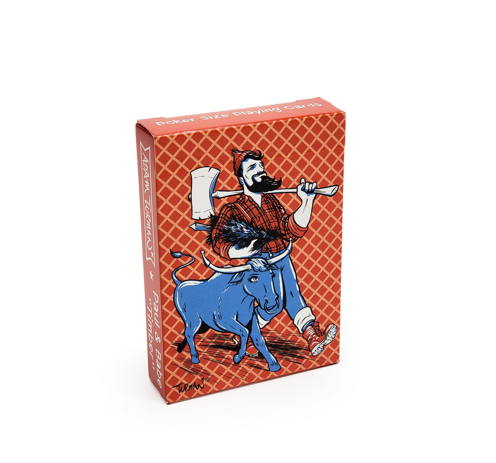 paul bunyan and babe playing cards