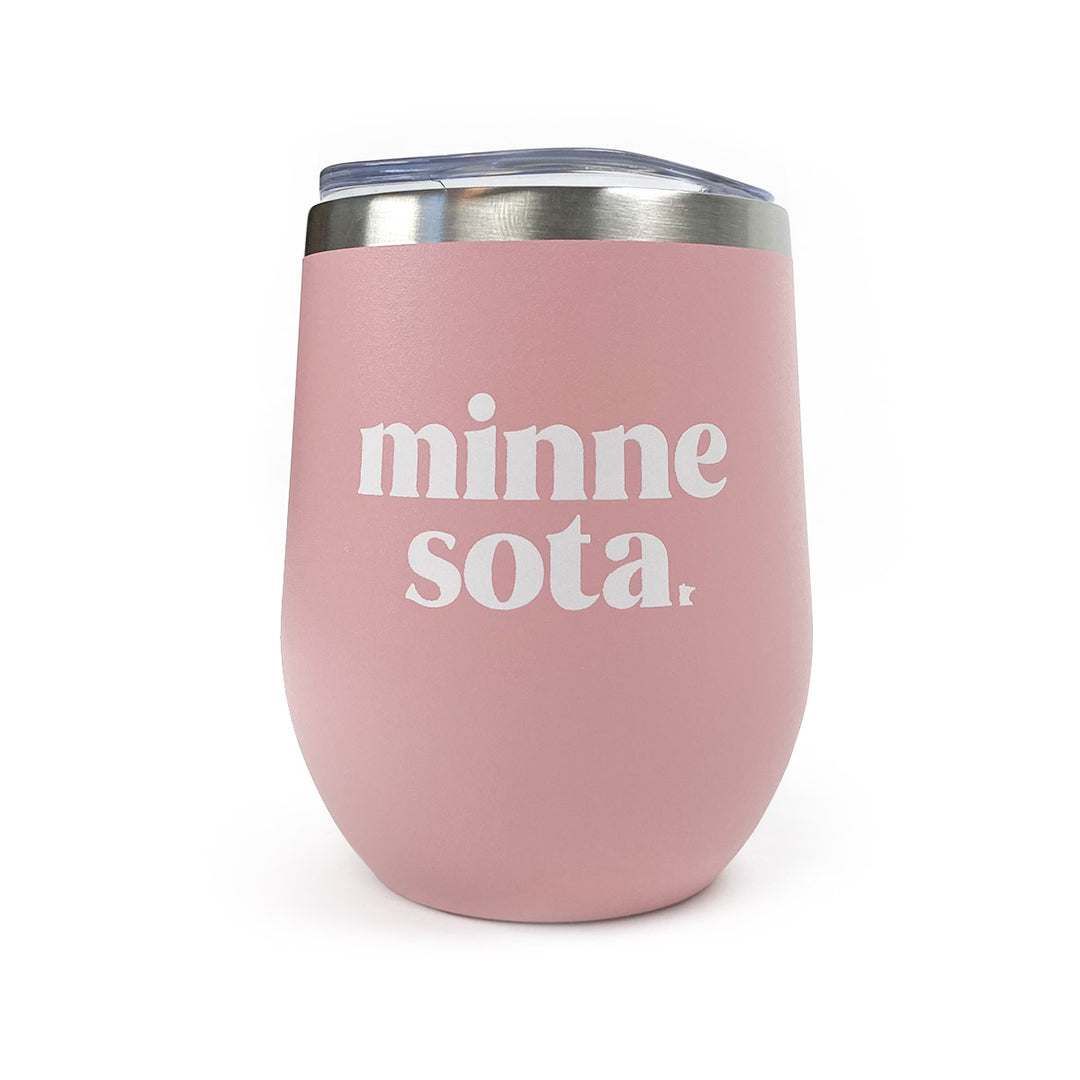 Pink MN insulated wine tumbler