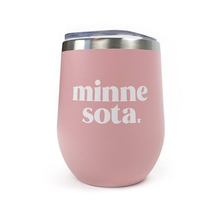 Pink MN insulated wine tumbler