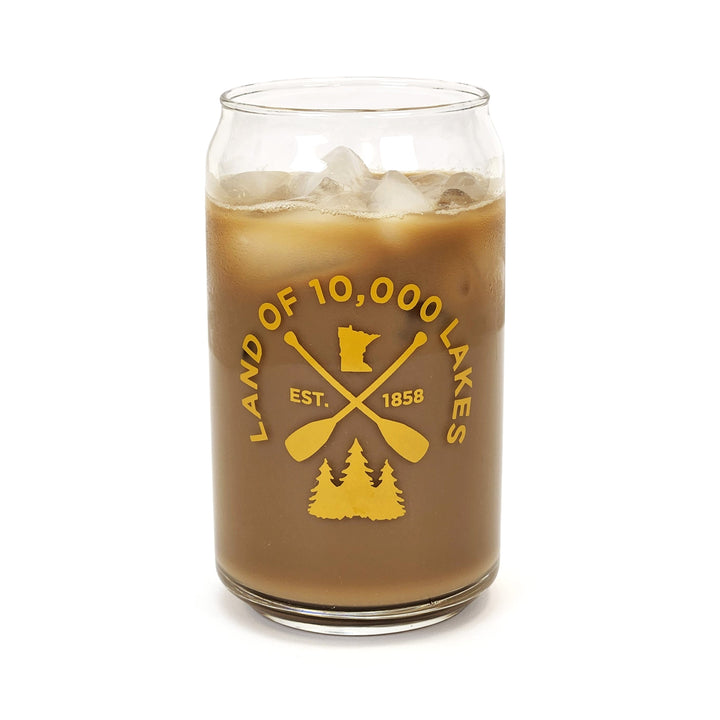 10K Lakes Pop Can Glass