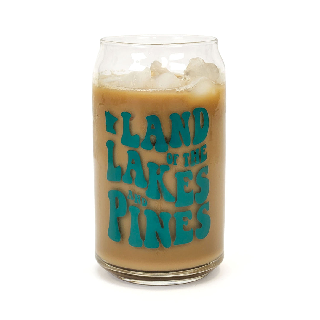 Lakes and Pines Pop Can Glass