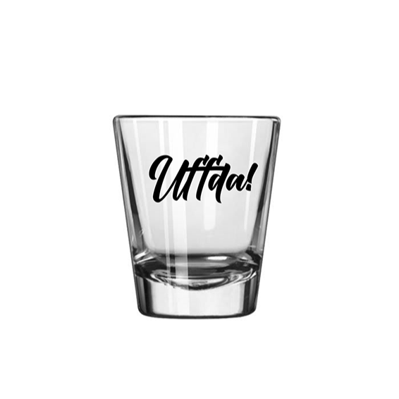 Uffda! Midwest glass shot glass