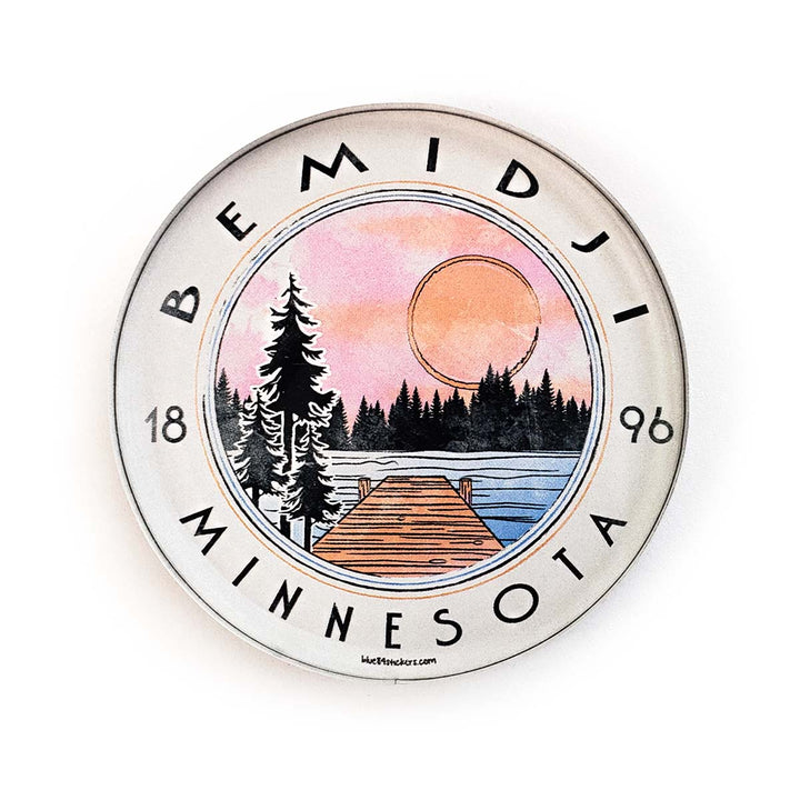 Bemidji, MN Sunset Dock Magnet