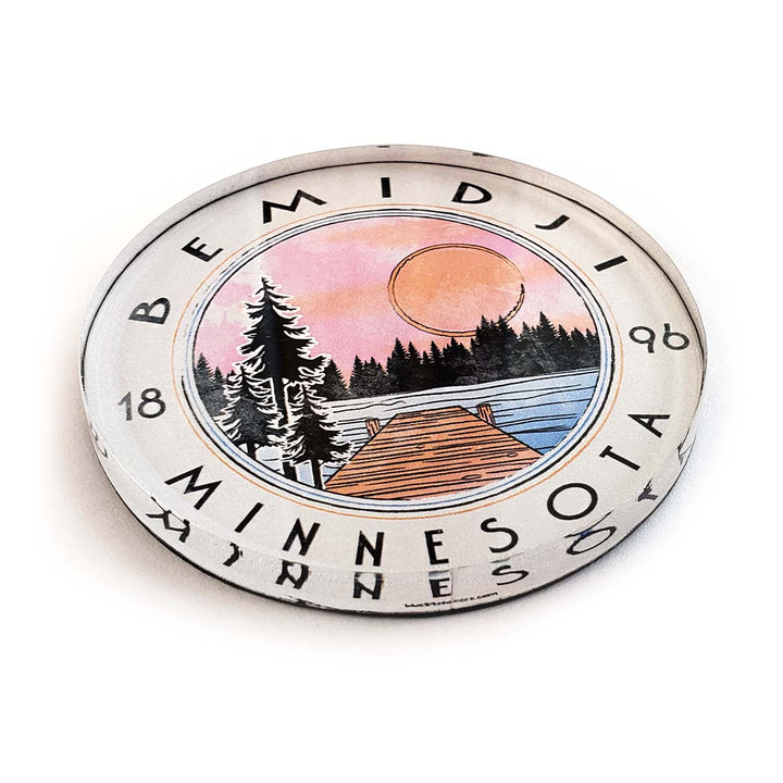 Bemidji, MN Sunset Dock Magnet