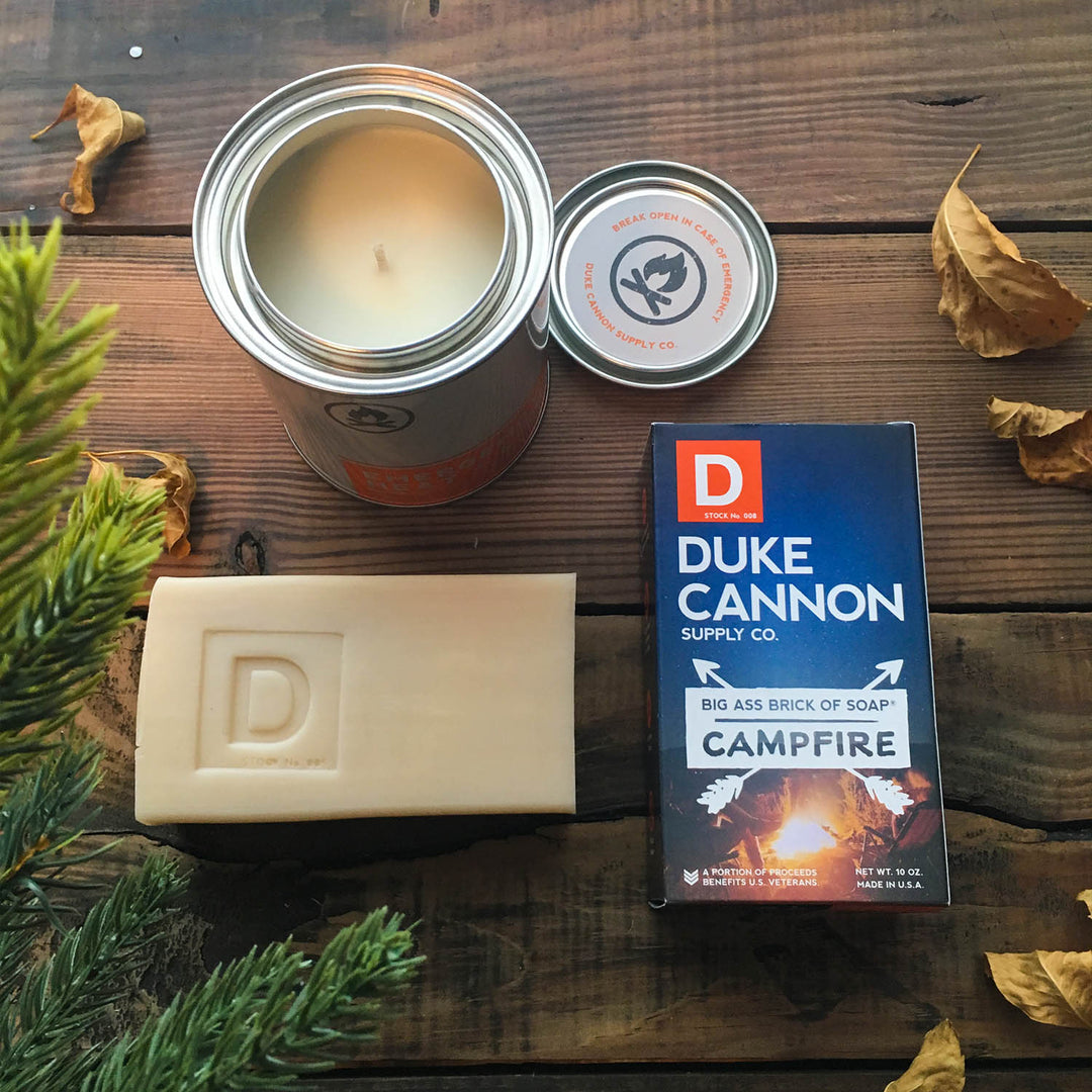 Men's soap and candle: Campfire wood/smoke scent