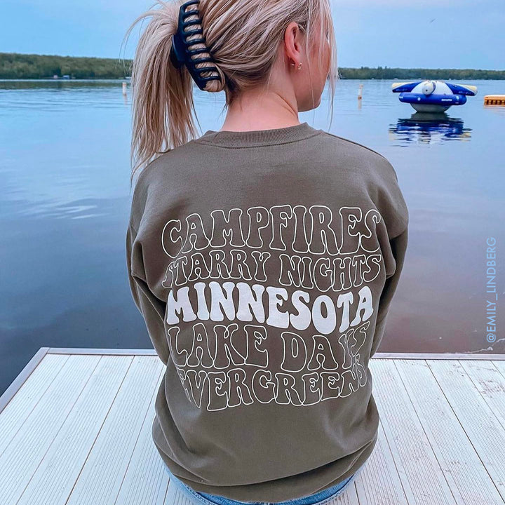 Women's Minnesota Crewneck Sweatshirt in Green