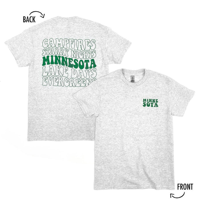 Grey and Green Minnesota t-shirt