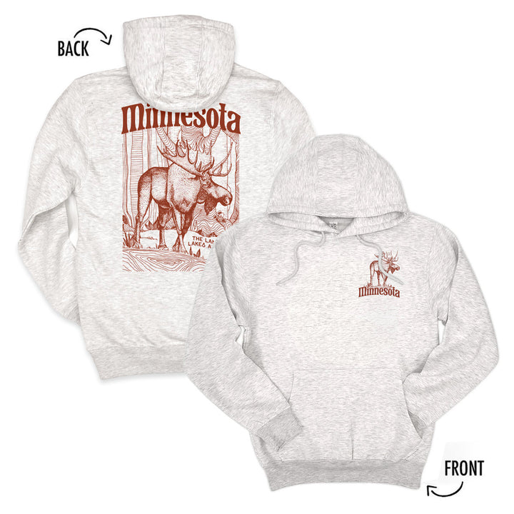 Minnesota Hoodie with Vintage Moose