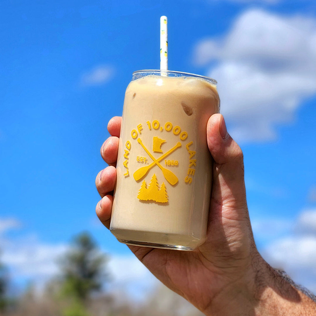 10K Lakes Pop Can Glass