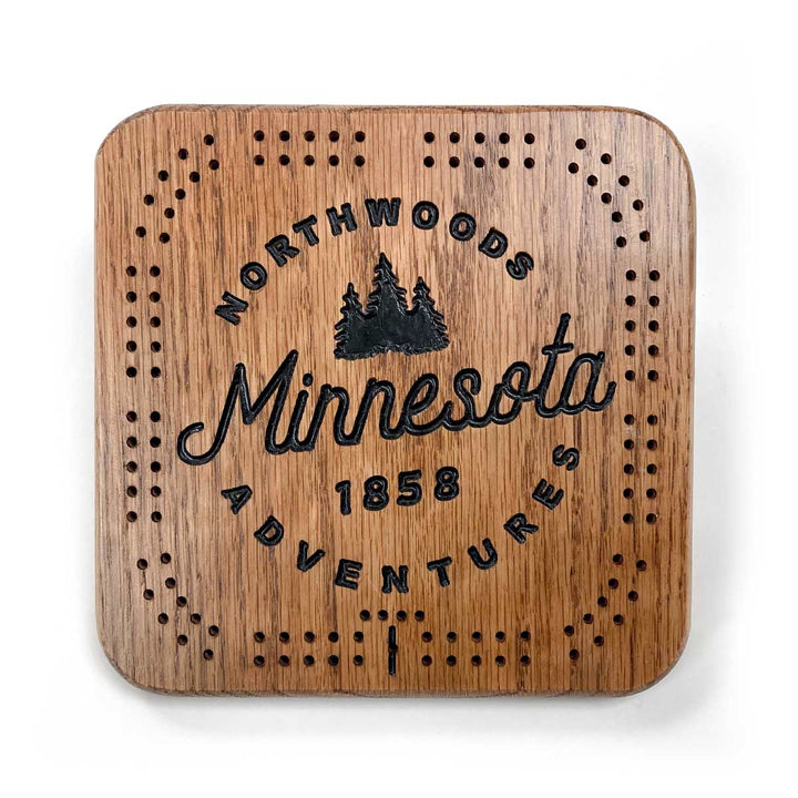 Northwoods Adventures Cribbage Board- Small